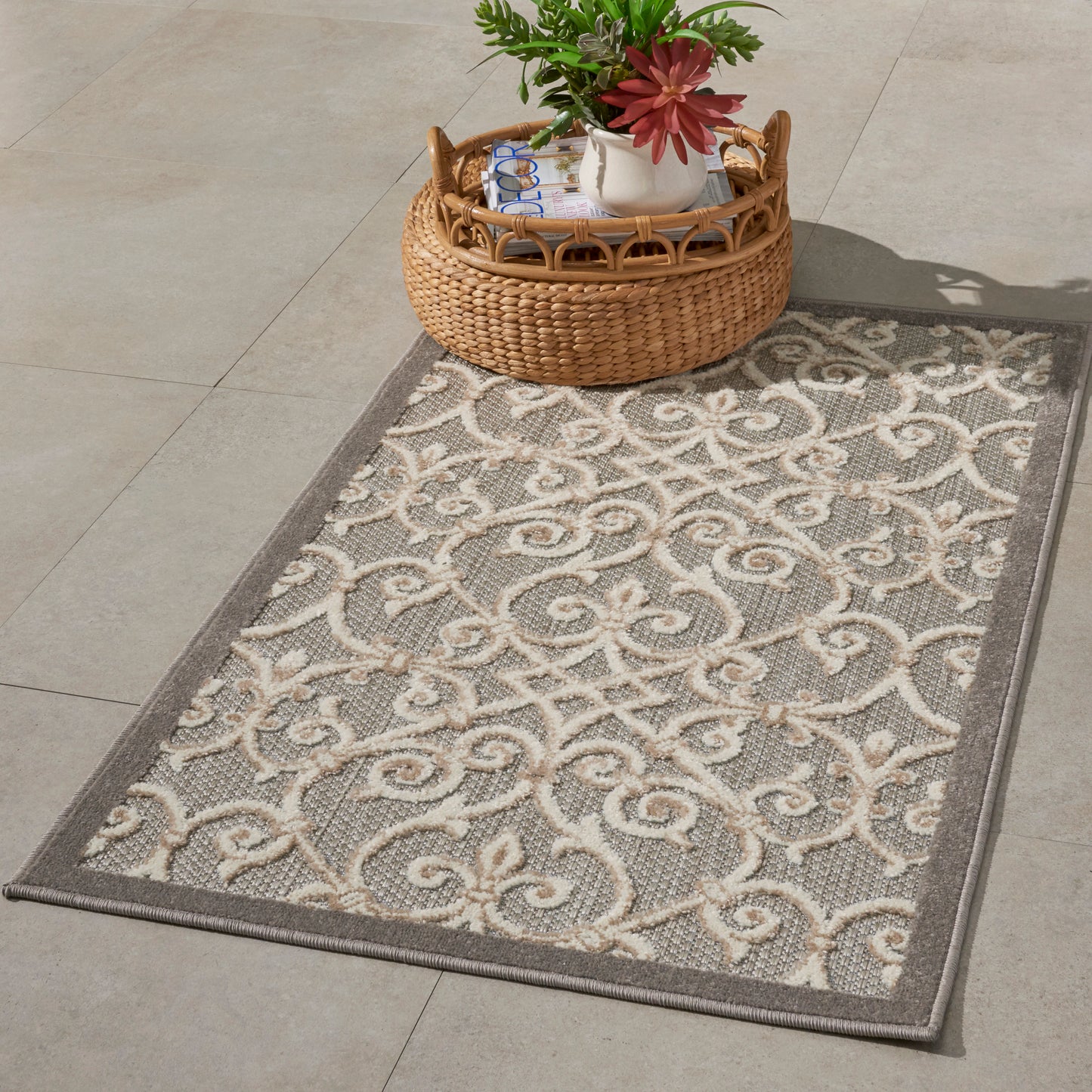 Nourison Aloha 2'8" x 4' Natural Contemporary Rug