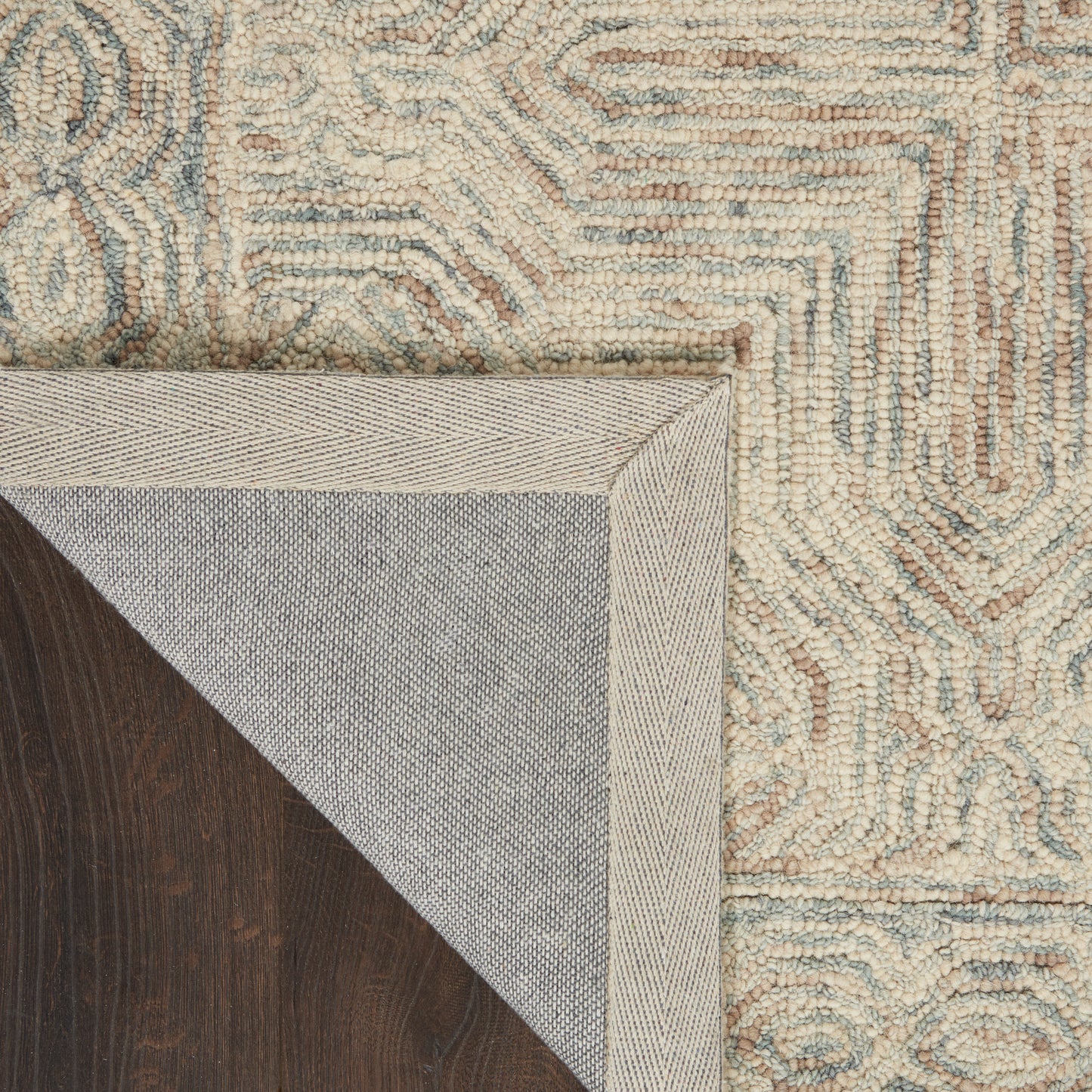 Nourison Interlock 5' x 7'6" Blue Ivory Bohemian Indoor Rug