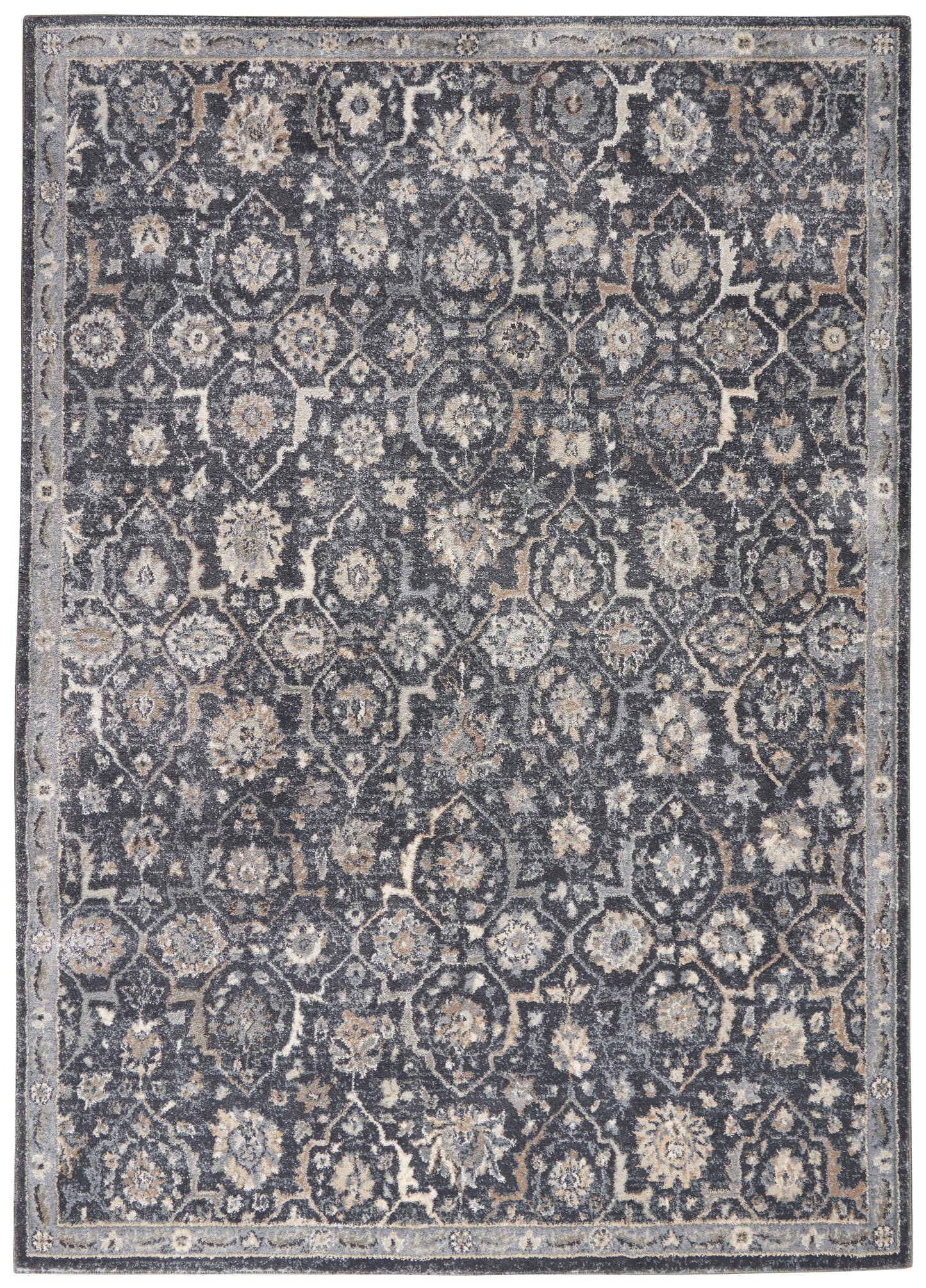 Nourison Moroccan Celebration 5'3" x 7'3" Navy Vintage Indoor Rug