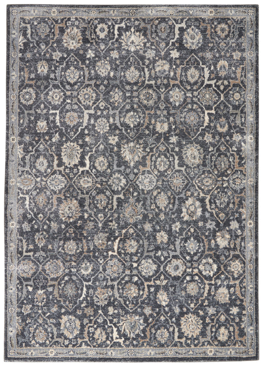 Nourison Moroccan Celebration 5'3" x 7'3" Navy Vintage Indoor Rug