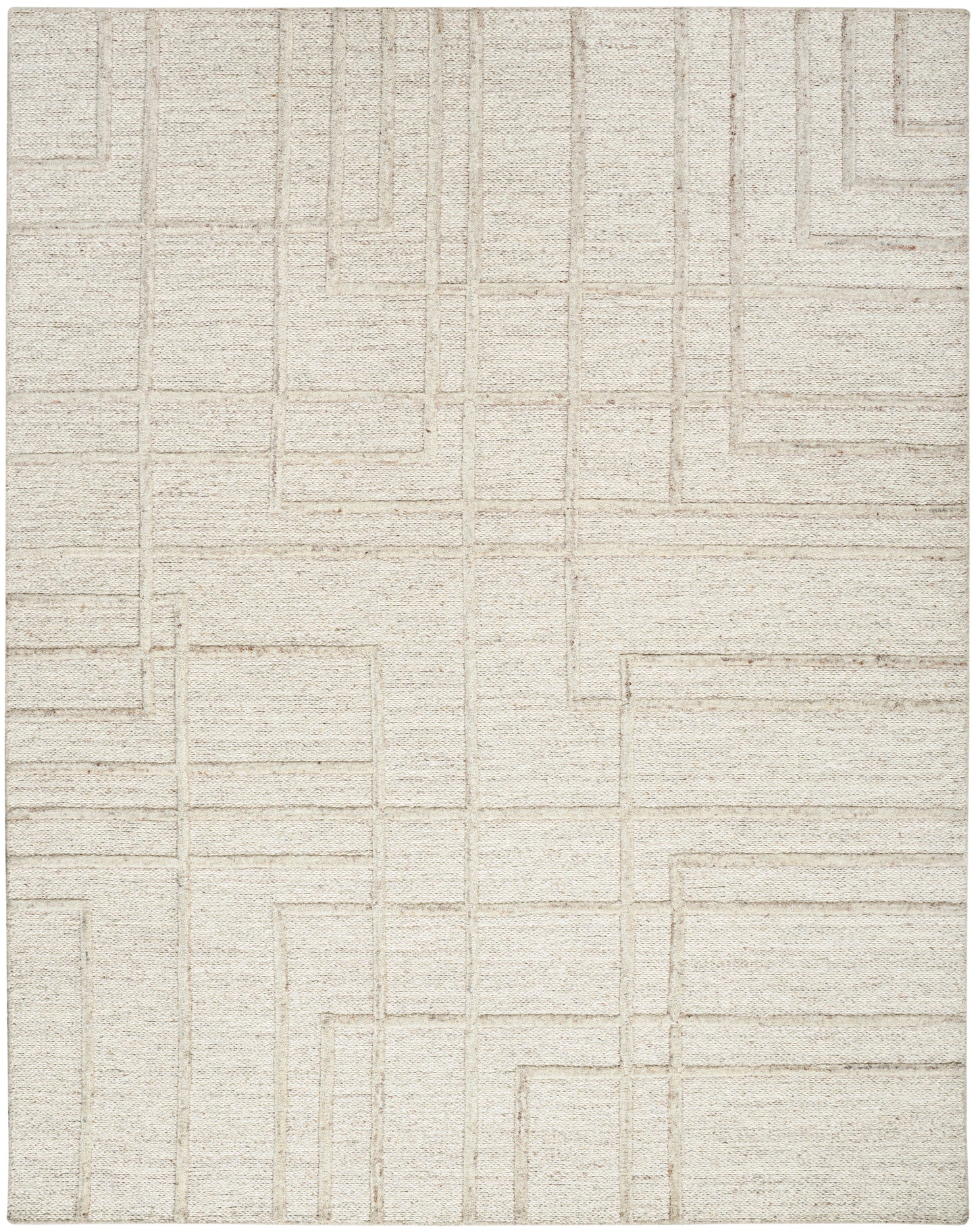 Calvin Klein CK045 Impressions 5'3" x 7'3" Ivory Modern Indoor Rug
