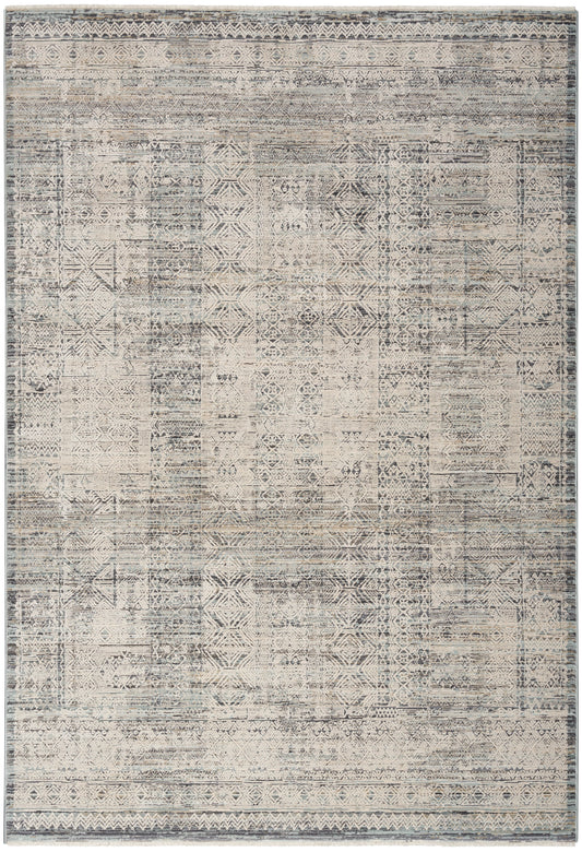 Nourison Lynx 5'3" x 7'10" Ivory Blue Vintage Indoor Rug