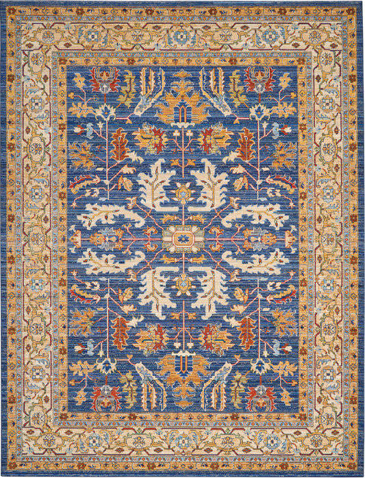 Nourison Majestic 9'6" x 12'8" Denim Blue Vintage Indoor Rug