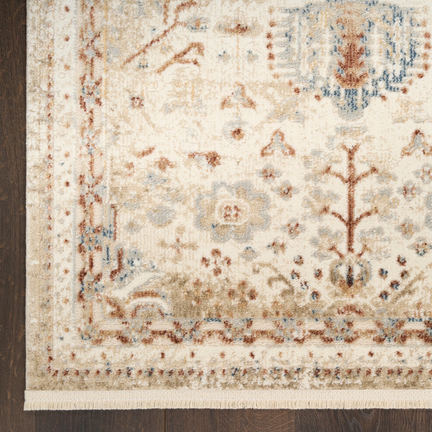 Nourison Pardis 5'3" x 7' Ivory Rust Vintage Indoor Rug