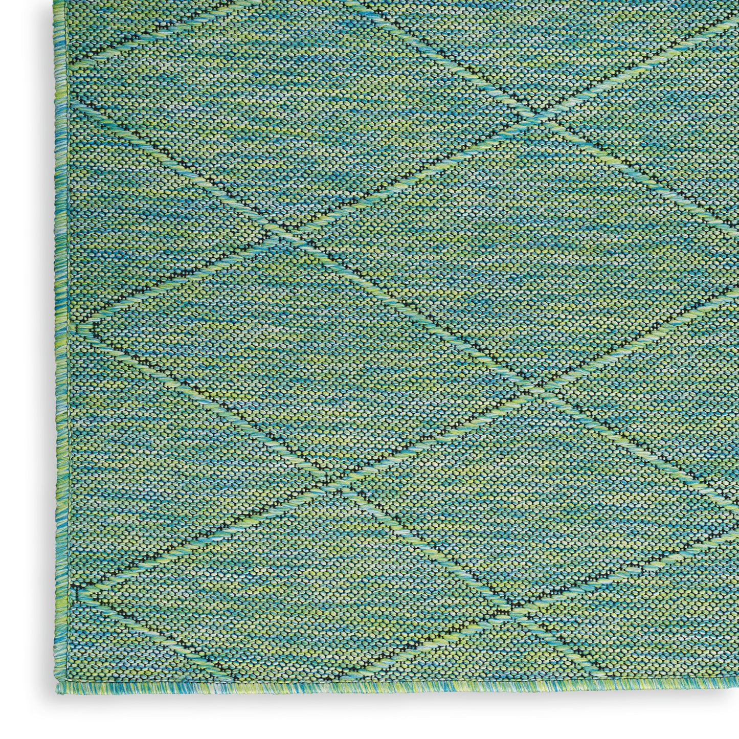 Nourison Washable Solutions 3' x 5' Blue/Green Modern Rug