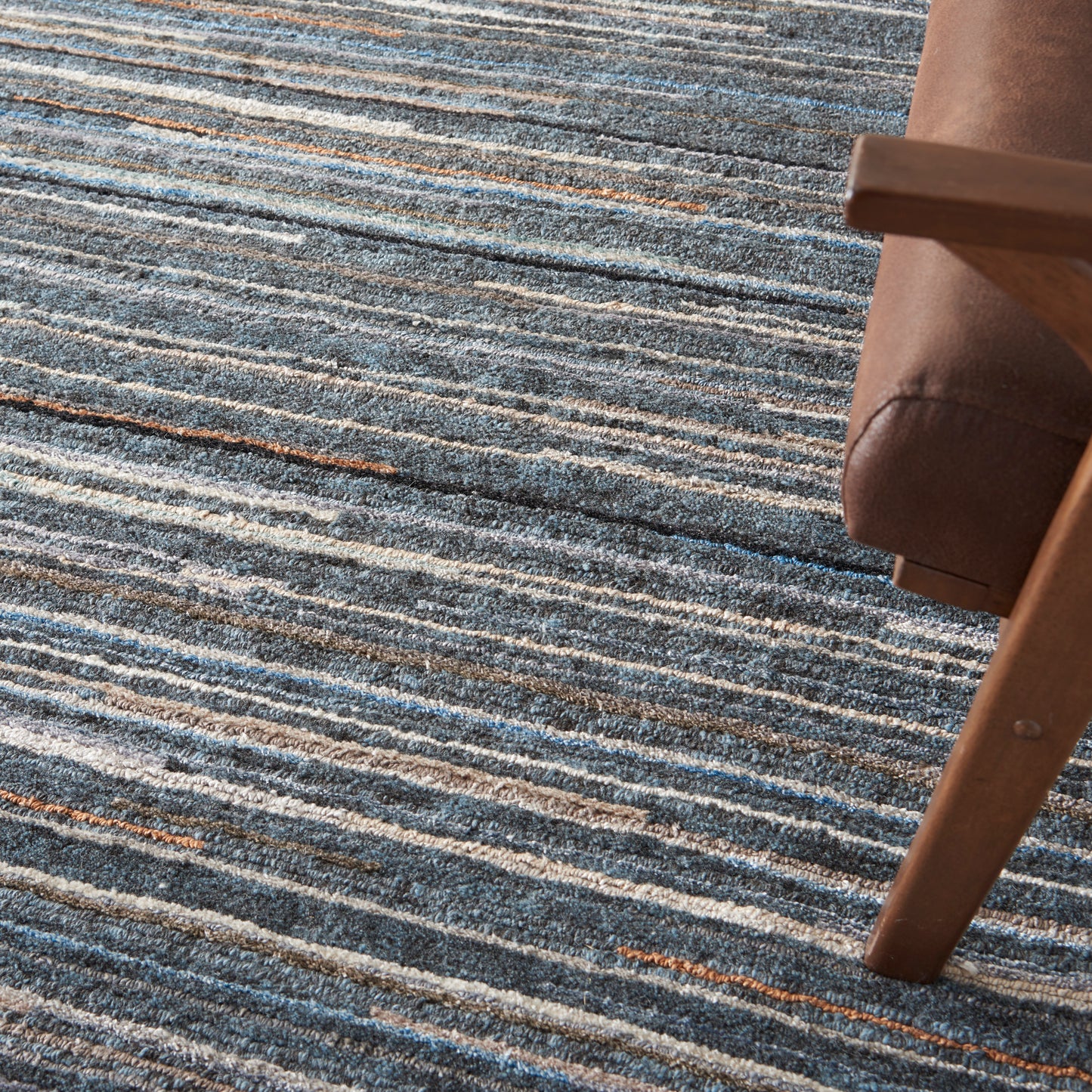 Nourison Plateau 5'6" x 7'5" Blue Modern Indoor Rug