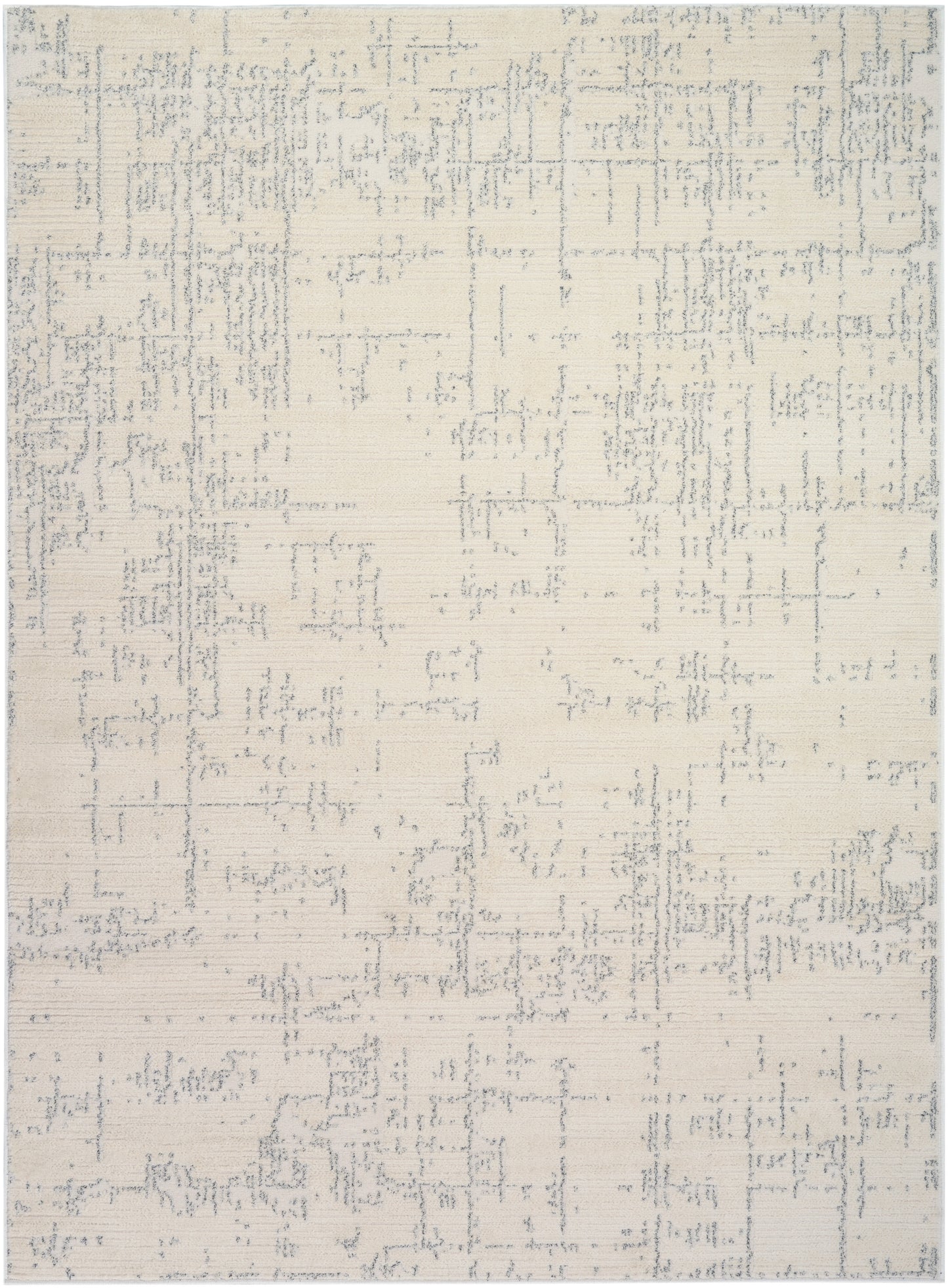 Nourison Ivory Hues 5'3" x 7'3" Ivory Grey Modern Indoor Rug