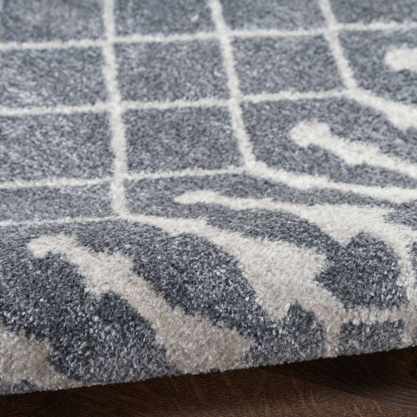 Nourison Astra Machine Washable 2' x 6' Denim Bohemian Indoor Rug