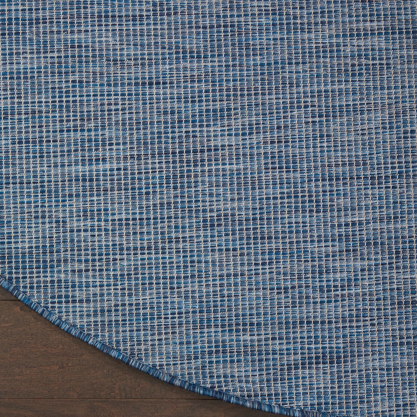 Nourison Positano 8' x Round Navy Blue Modern Rug