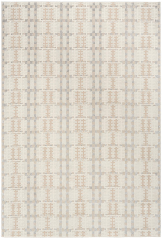 Nourison Nordic 5' x 7' Ivory Multicolor Modern Indoor Rug