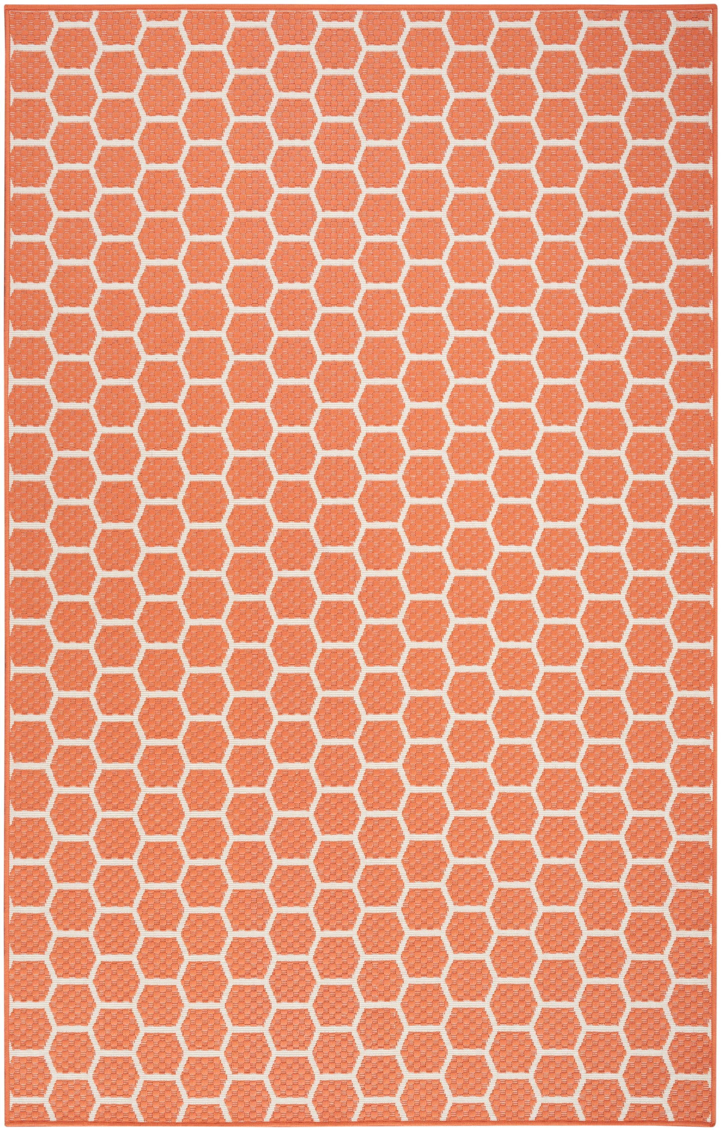 Nourison Twist Reversible 6' x 9' Coral Modern Rug