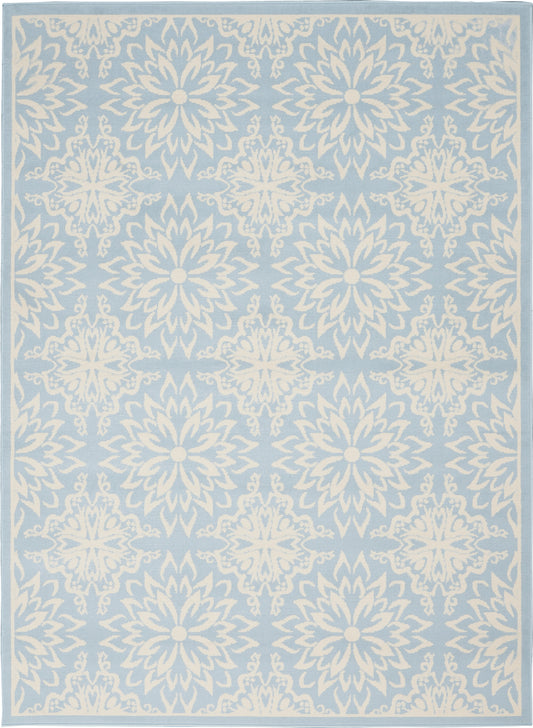 Nourison Jubilant 5'3" x 7'3" Ivory/Light Blue Farmhouse Indoor Rug