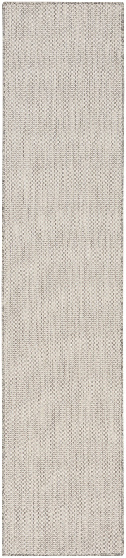 Nourison Courtyard 2' x 6' Ivory Silver Modern Rug