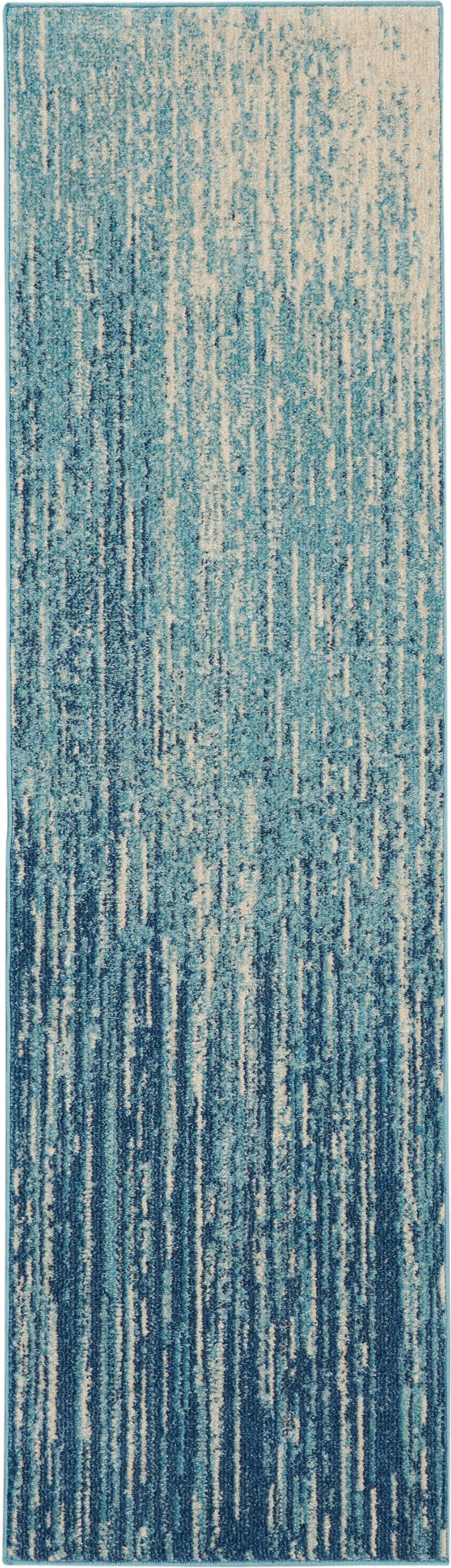 Nourison Passion 2'2" x 7'6" Navy/Light Blue Modern Indoor Rug