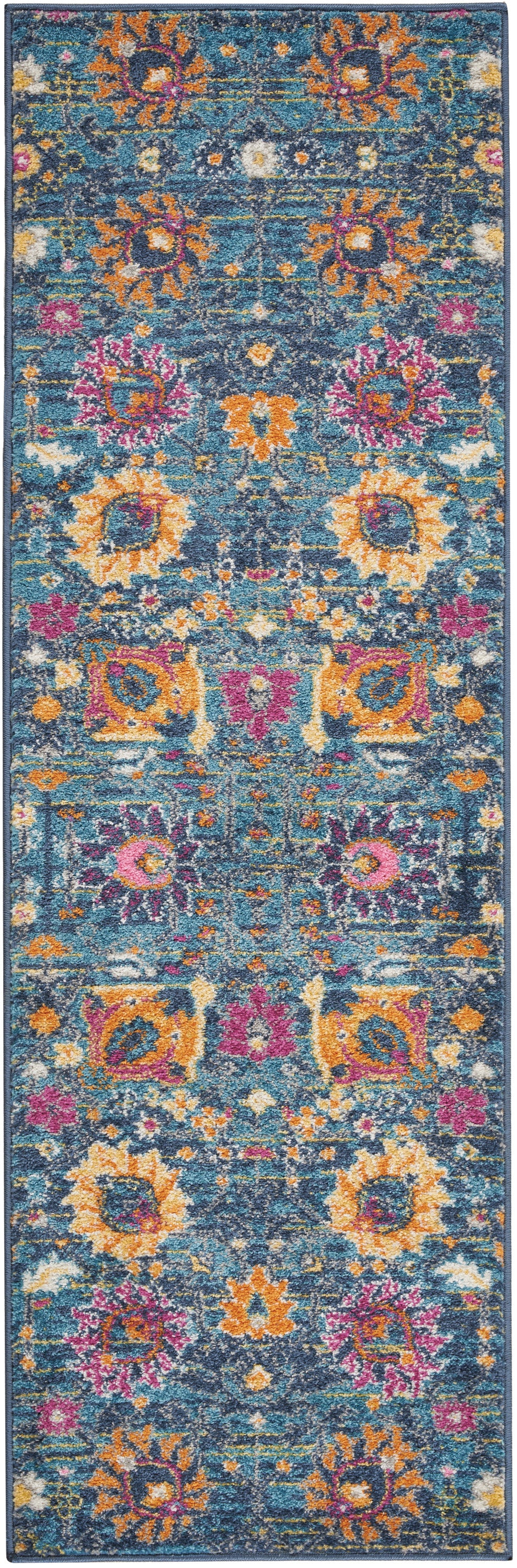 Nourison Passion 1'10" x 6' Denim Bohemian Indoor Rug