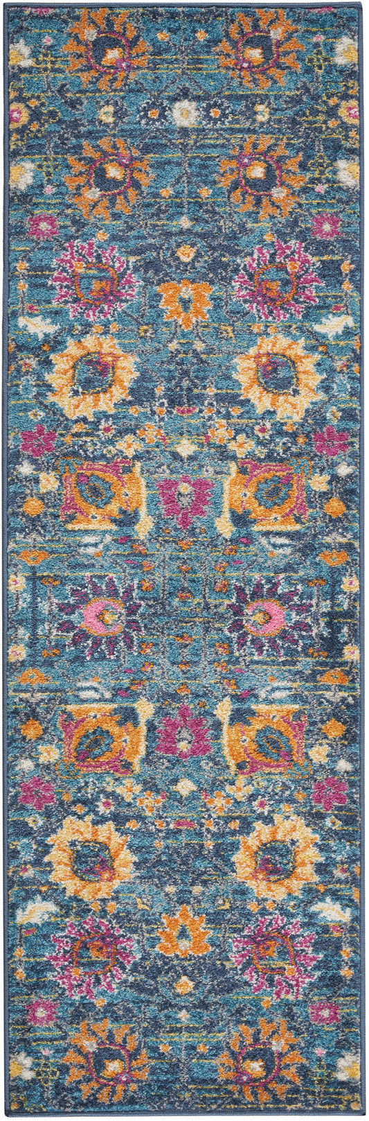 Nourison Passion 1'10" x 6' Denim Bohemian Indoor Rug
