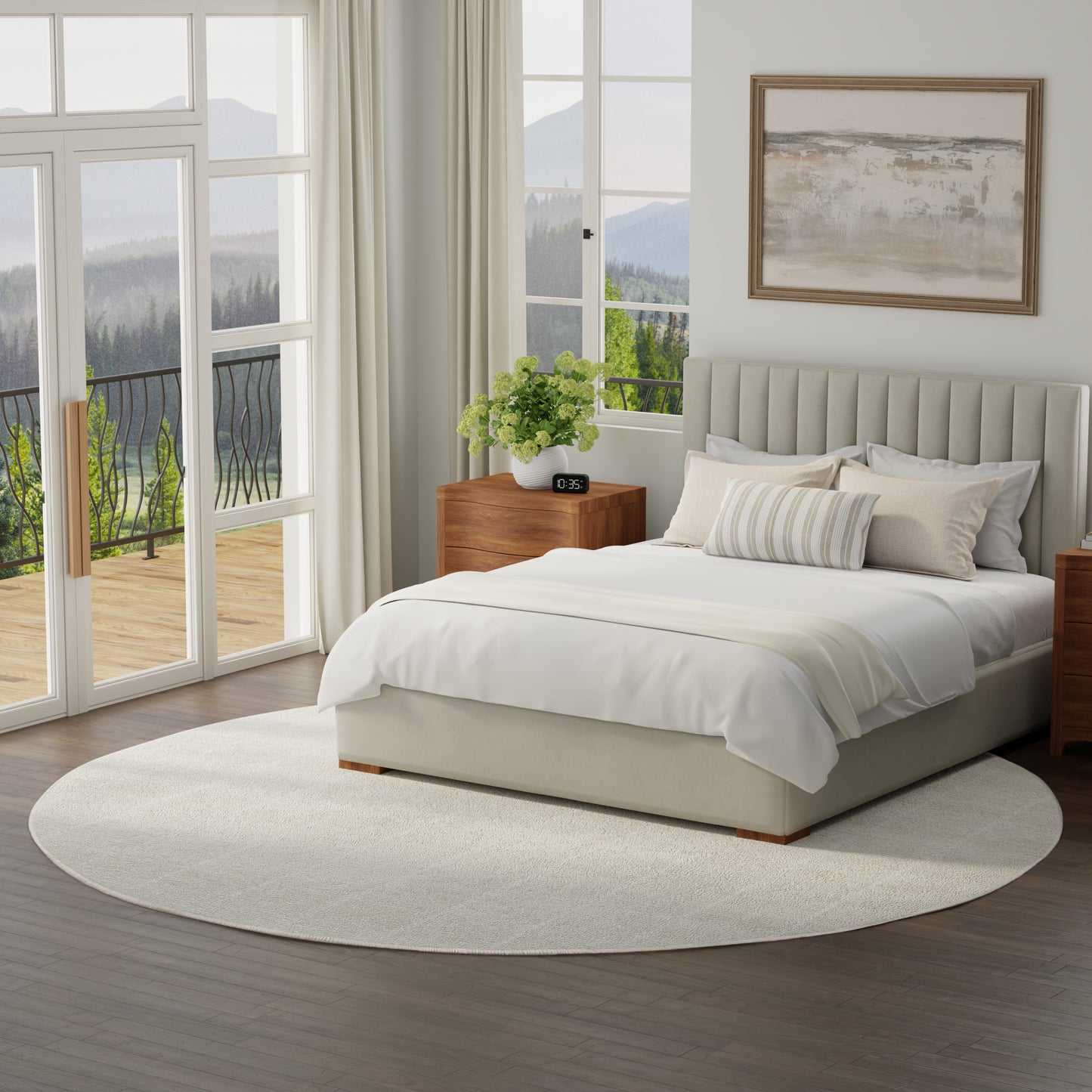 Nourison Serenity Home 8' x Round Ivory Modern Indoor Rug
