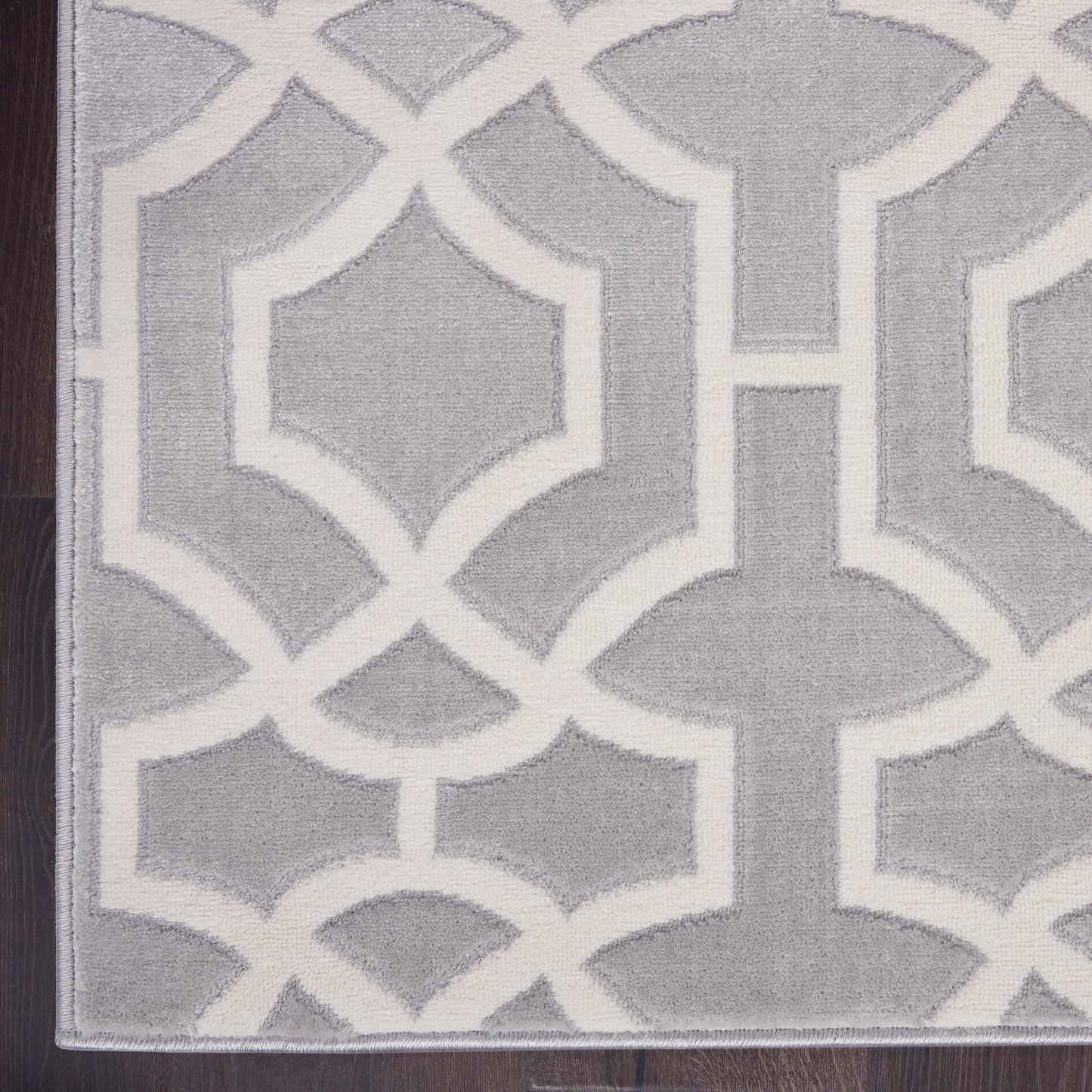 Inspire Me! Home Décor Joli 8'6" x 11'6" Grey White Contemporary Indoor Rug