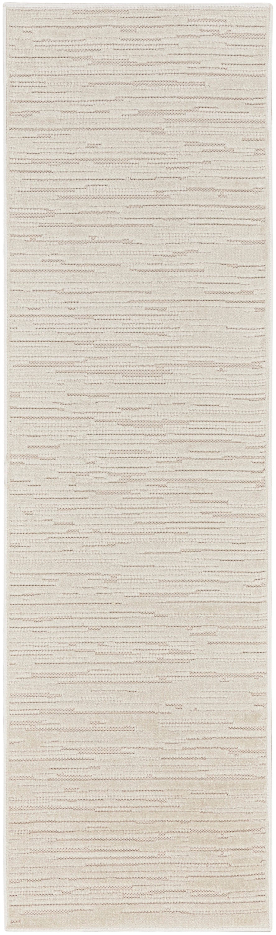 Nourison Care Free 2' x 6' Beige Modern Indoor Rug