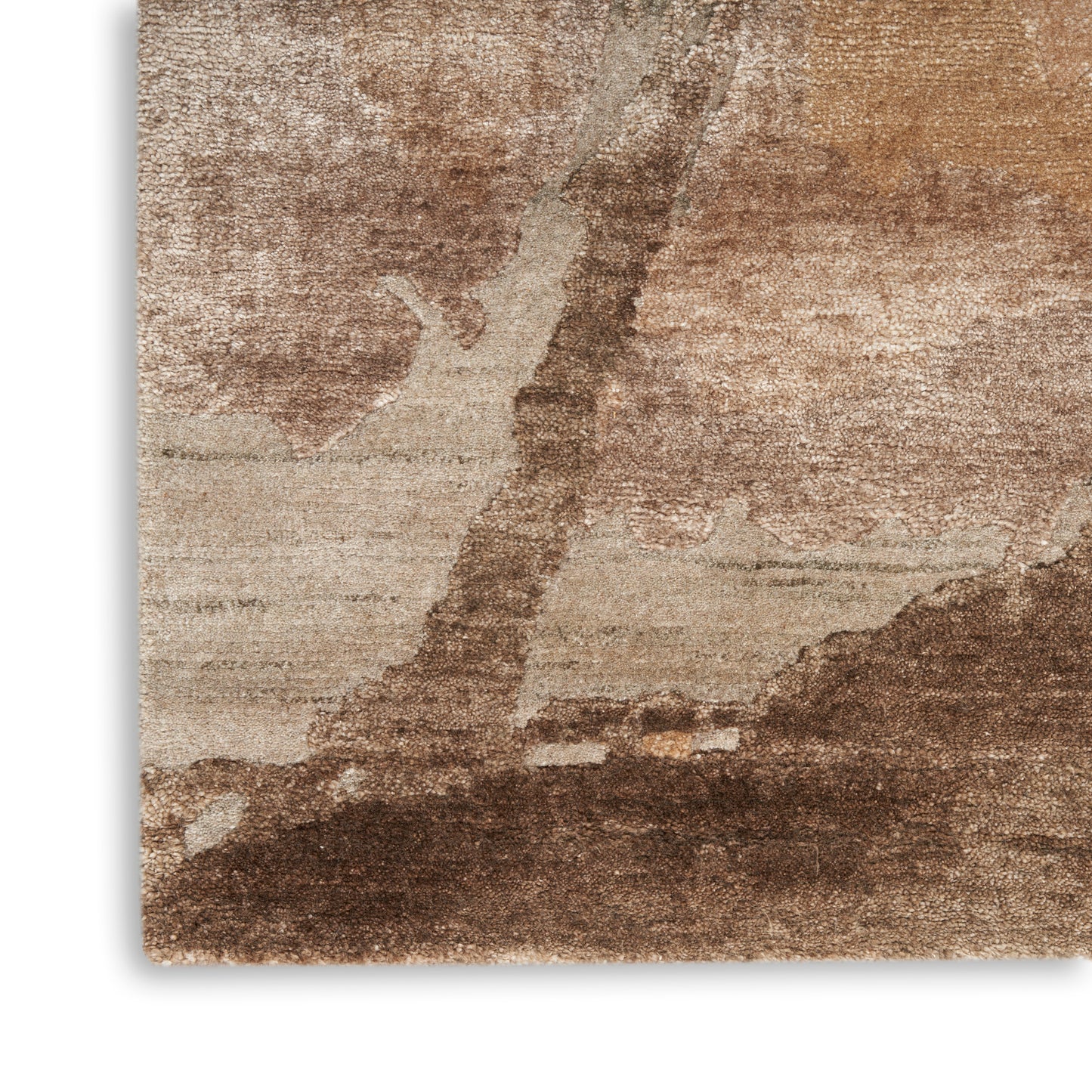 Nourison Silk Shadows 9'9" x 13'9" Beige Silver Modern Indoor Rug