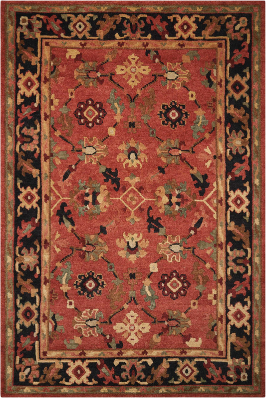 Nourison Tahoe 3'9" x 5'9" Rust Traditional Indoor Rug