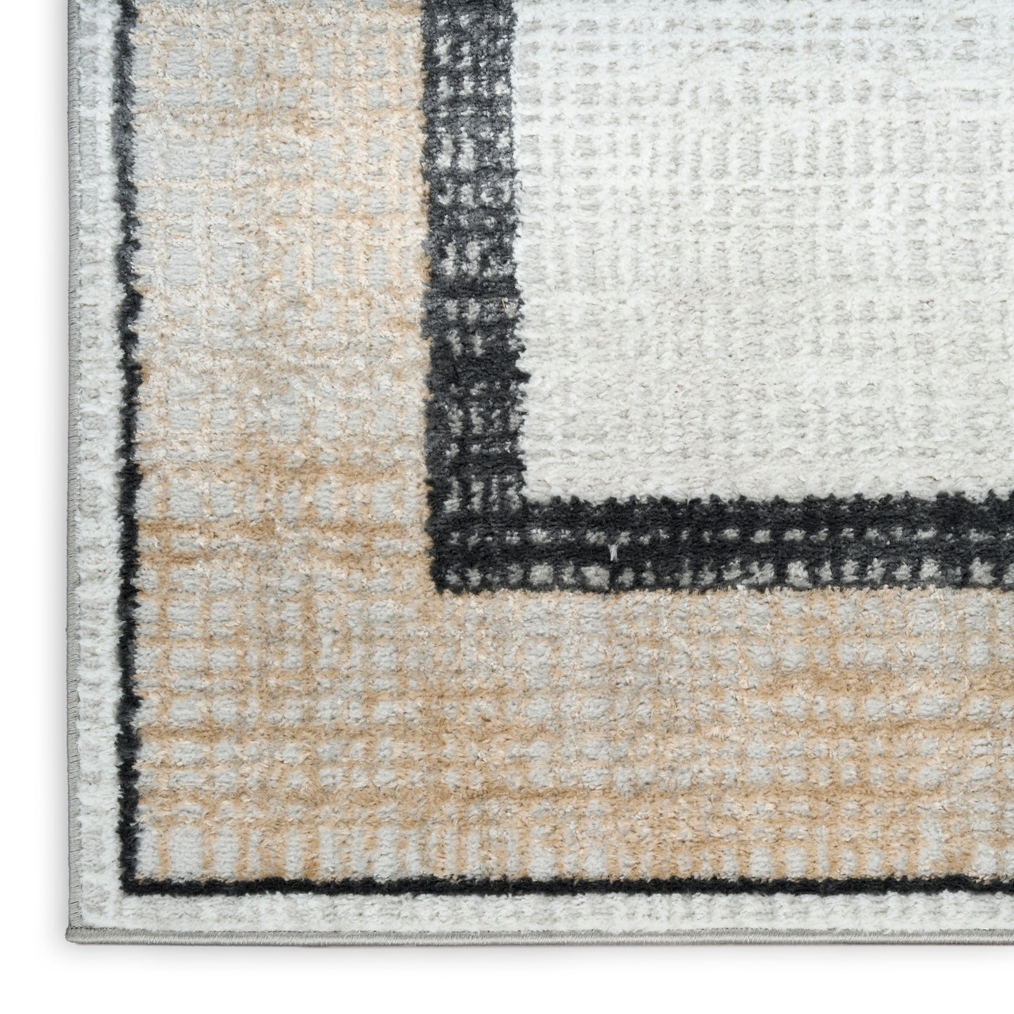 Nourison Dekor 7'10" x 9'10" Grey Charcoal Modern Indoor Rug