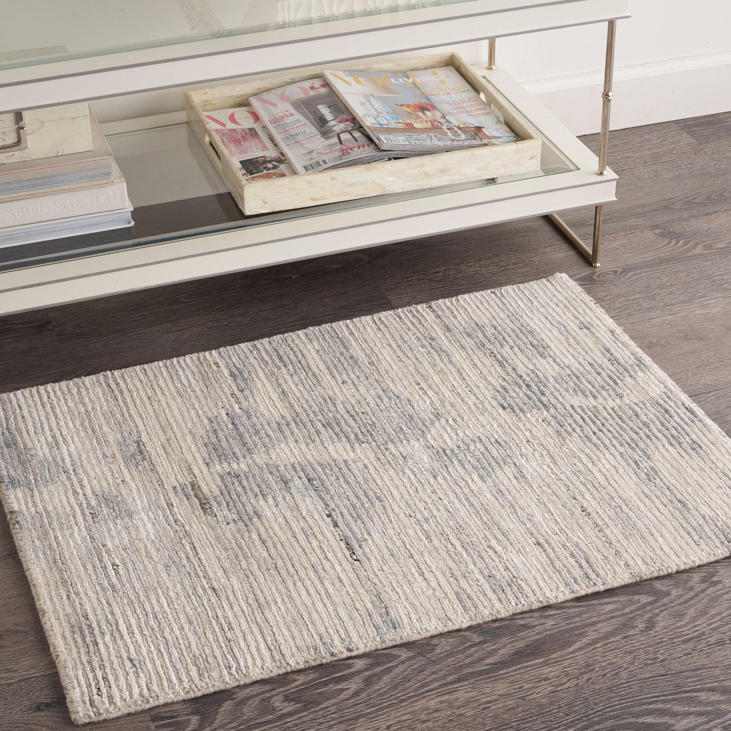Nourison Ocean 2' x 3' Ivory Slate Modern Indoor Rug