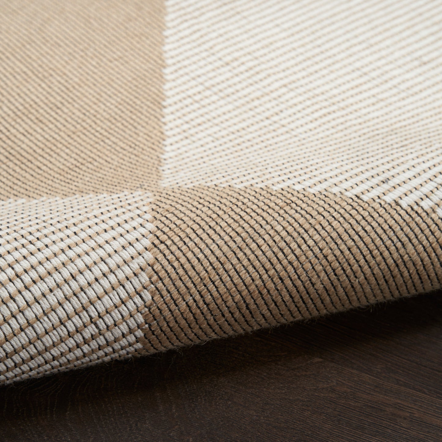 Nourison Washable Modern Jute 5'3" x 7'3" Natural Ivory Modern Indoor Rug