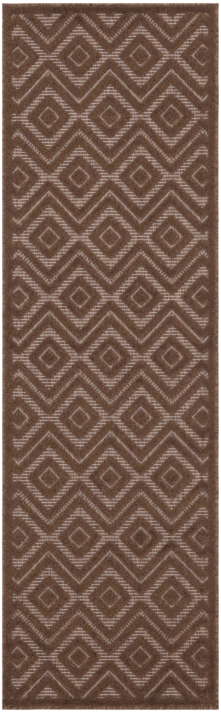 Nourison Versatile 2' x 6' Brown Modern Rug