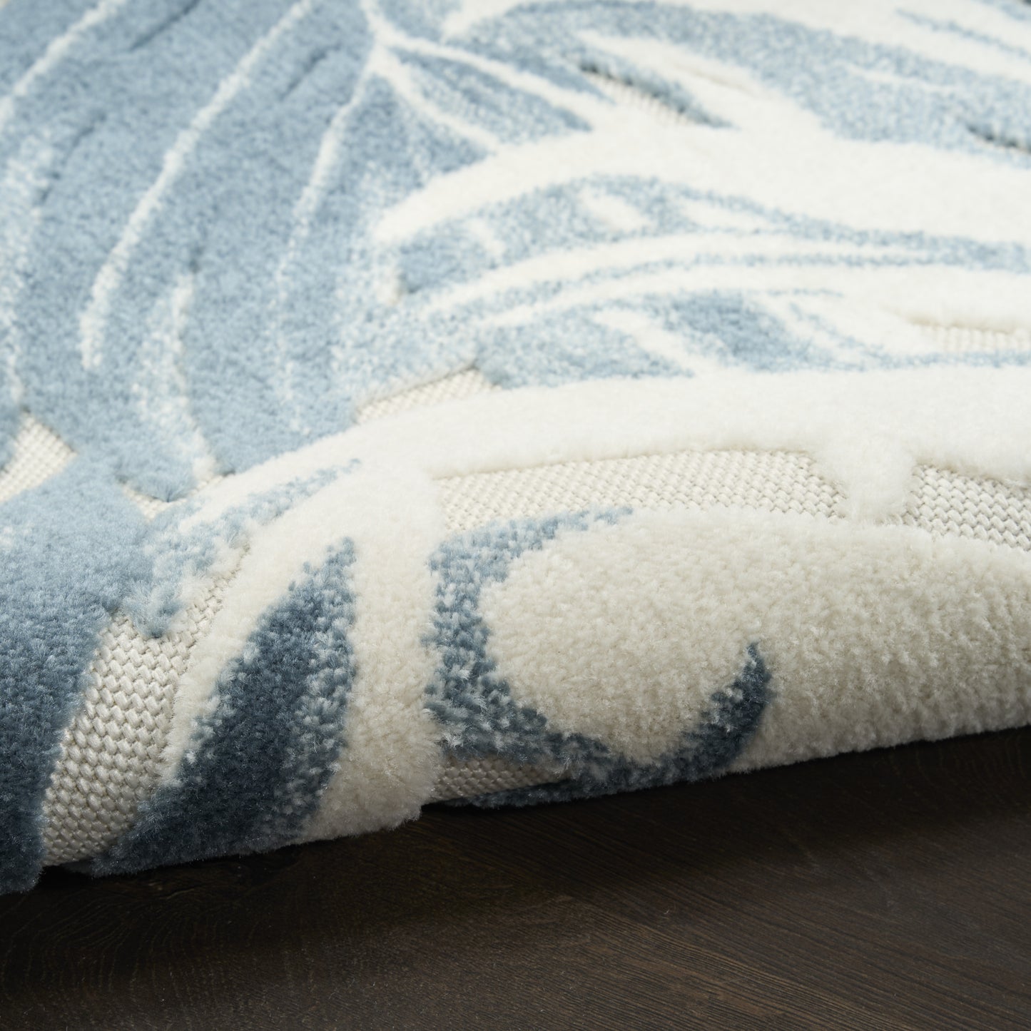 Nourison Aloha 2'8" x 4' Ivory Blue Modern Rug