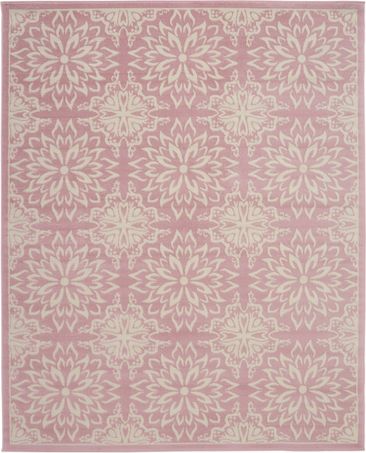 Nourison Jubilant 8'6" x 12' Ivory Pink Farmhouse Indoor Rug