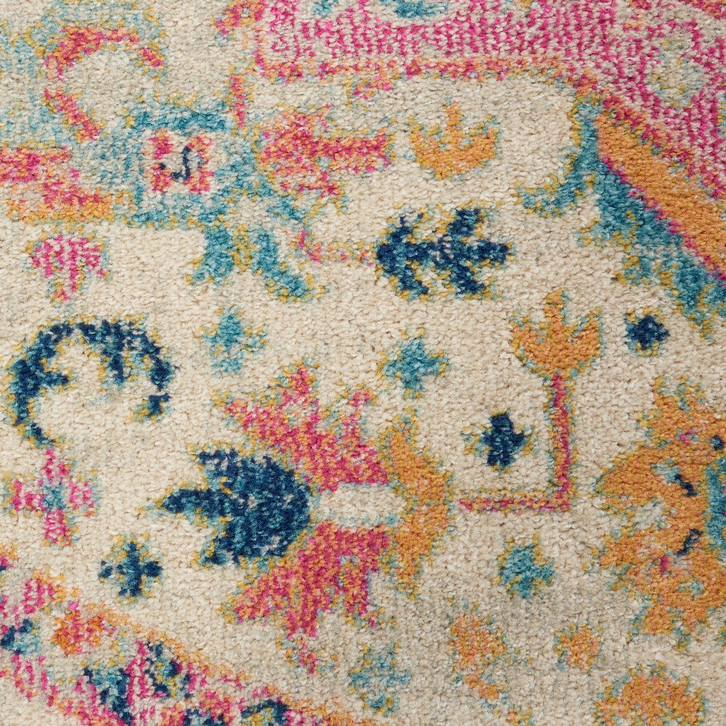 Nourison Passion 2'2" x 12' Ivory Pink Bohemian Indoor Rug