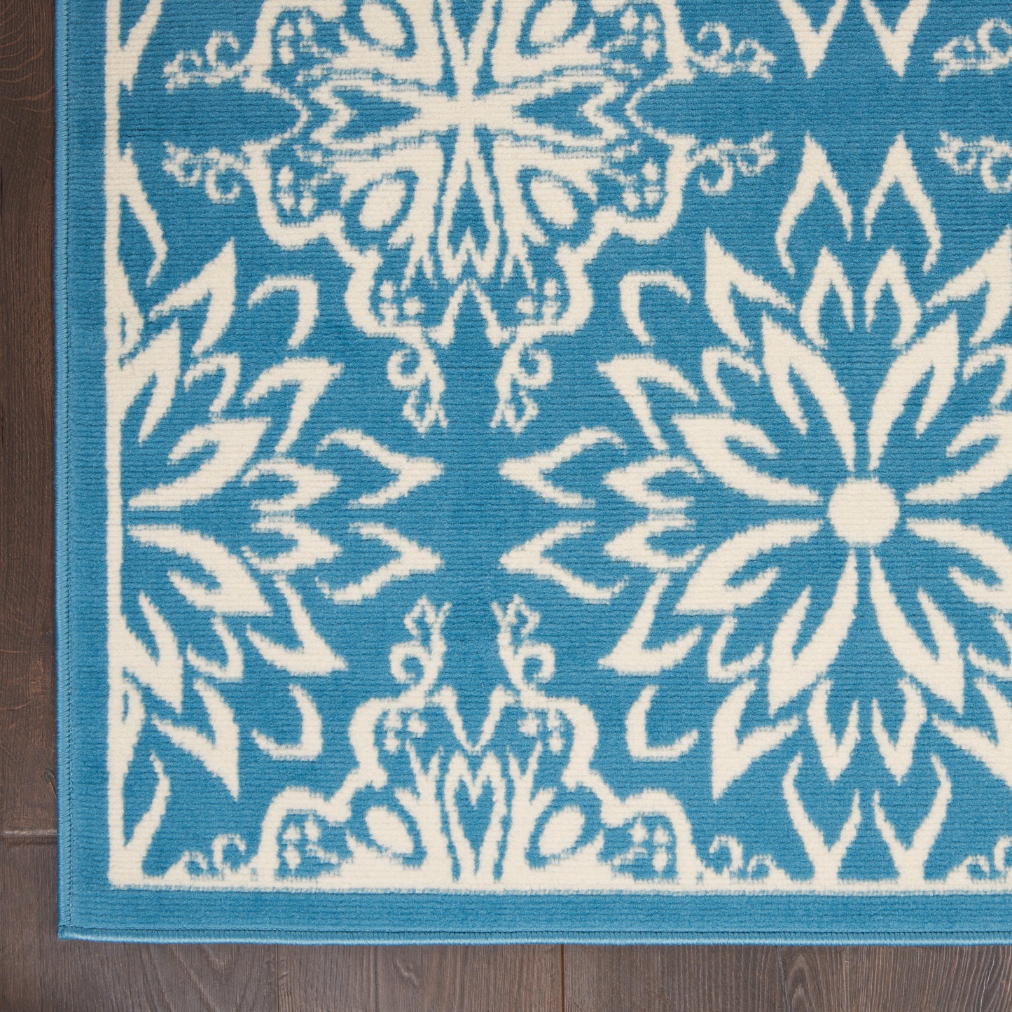 Nourison Jubilant 4' x 6' Ivory Blue Farmhouse Indoor Rug
