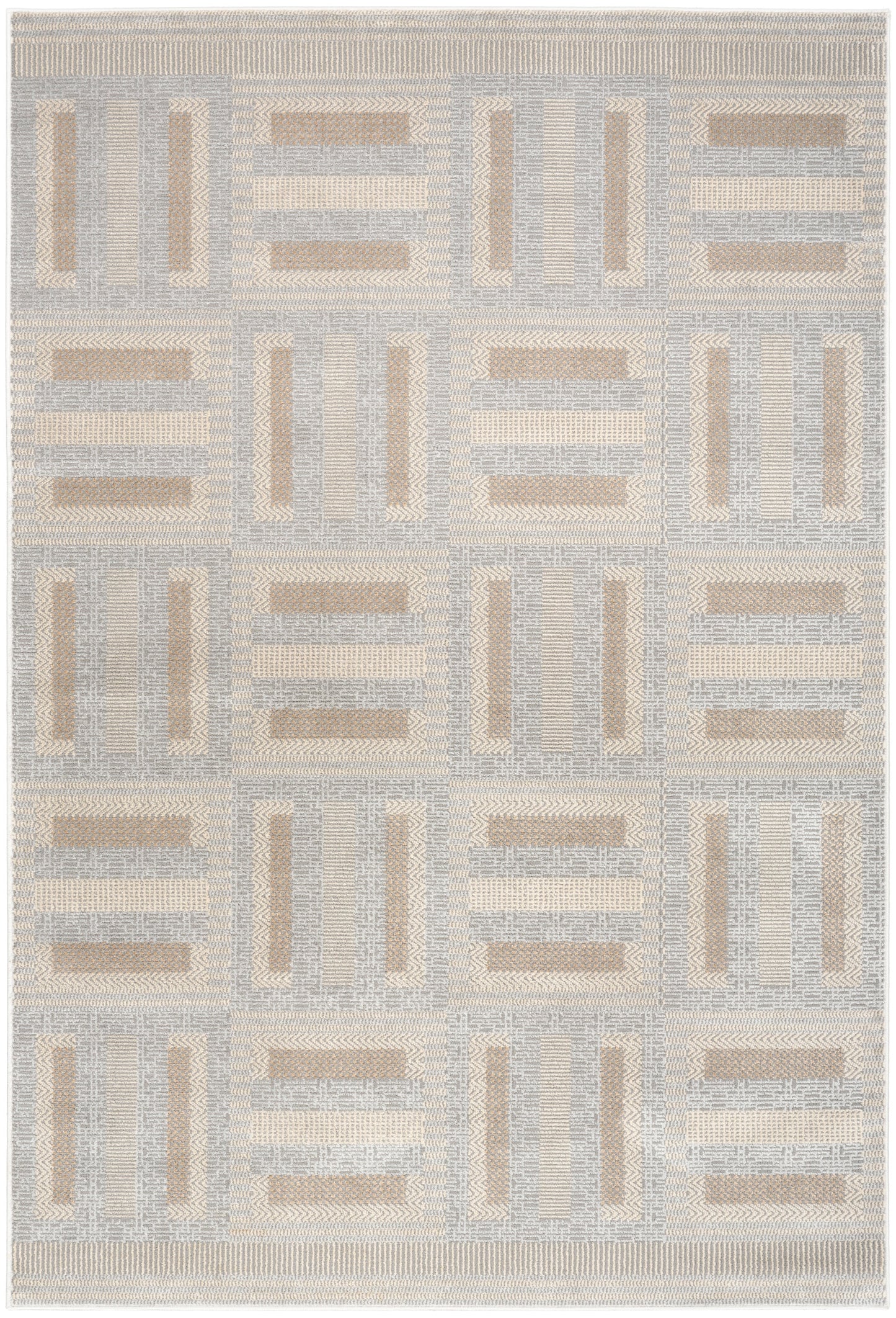 Nourison Nordic 4' x 6' Grey Multicolor Modern Indoor Rug