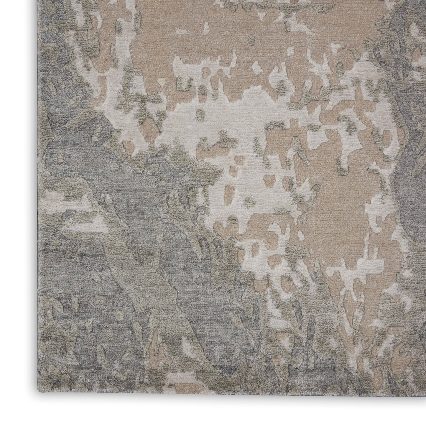 Nourison Silk Shadows 7'9" x 9'9" Sand Modern Indoor Rug