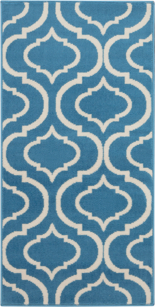 Nourison Jubilant 2' x 4' Blue Contemporary Indoor Rug