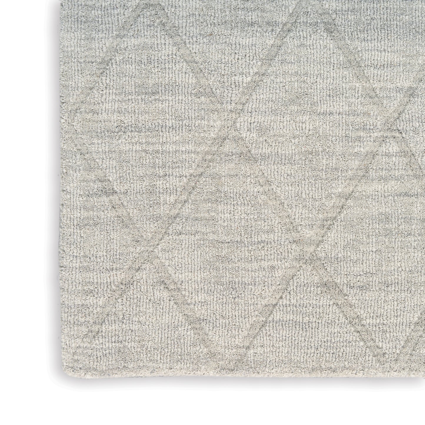 Nourison Wool Haven 3'9" x 5'9" Grey Modern Indoor Rug