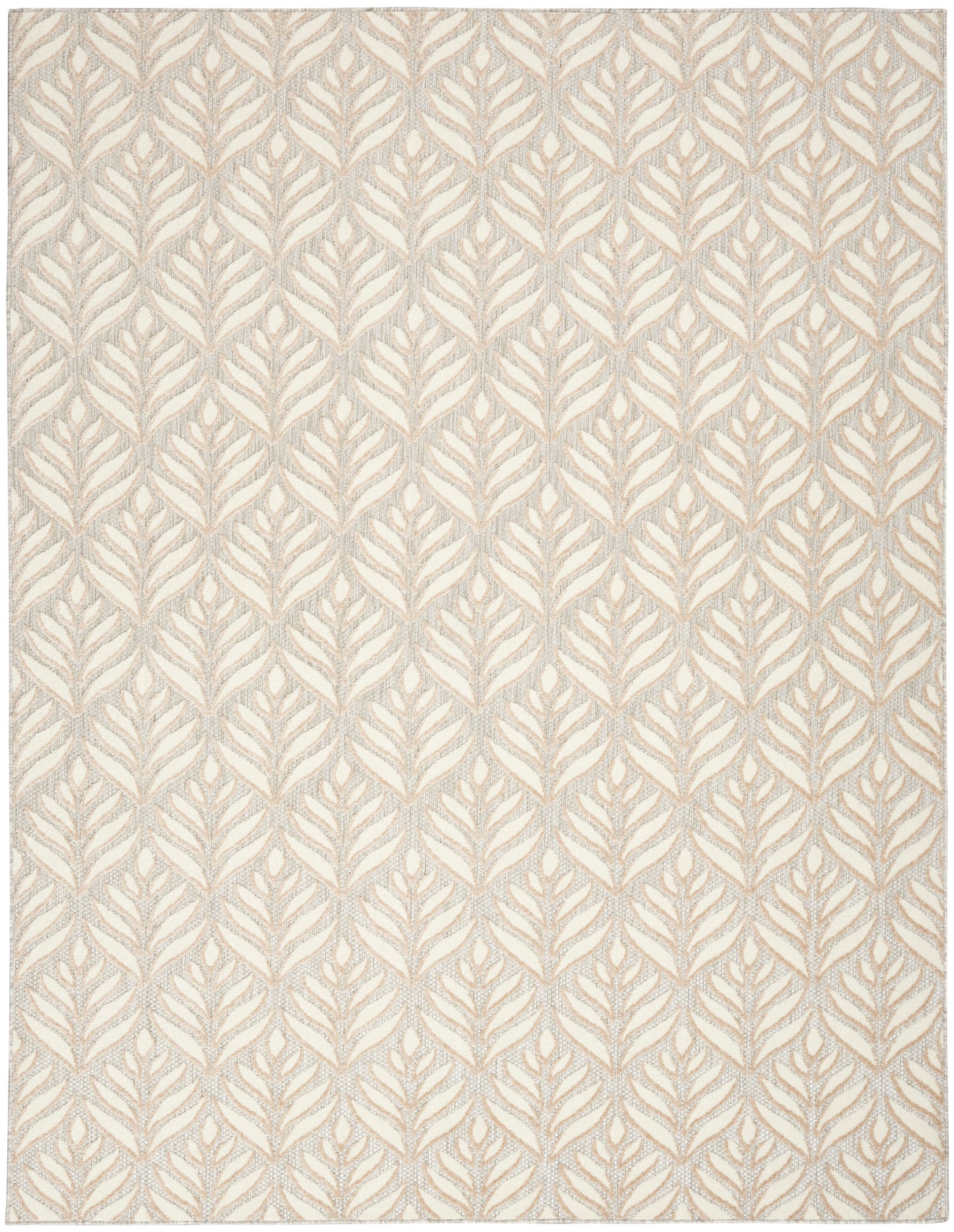 Nourison Aloha 9' x 12' Ivory Grey Tropical Rug