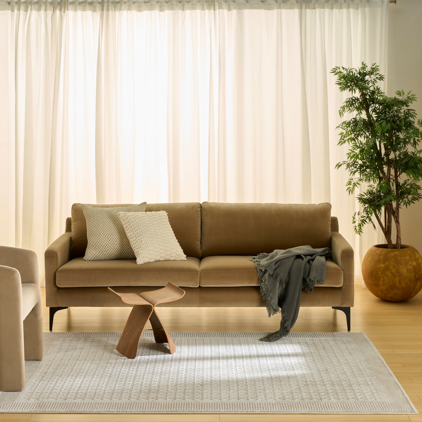 Nourison Nordic 4' x 6' Beige Modern Indoor Rug