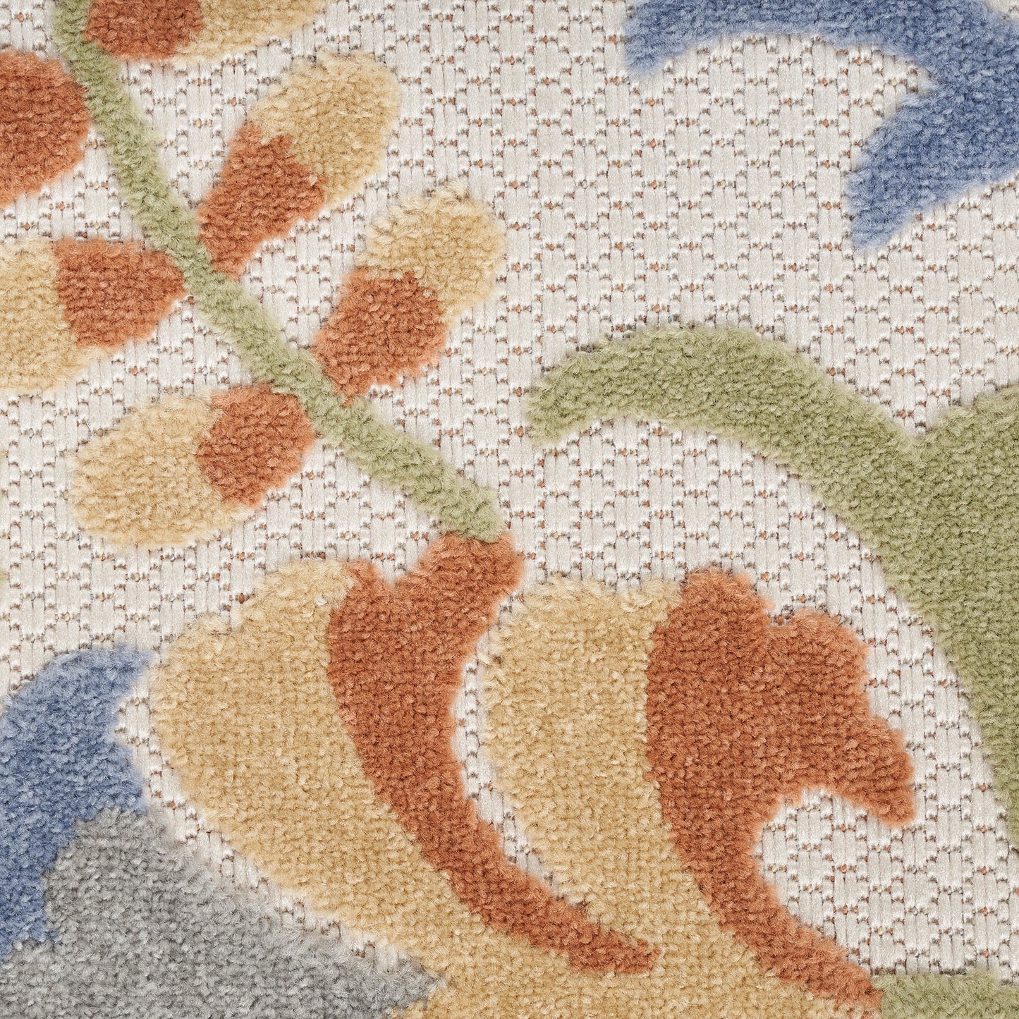 Nourison Aloha 9' x 12' Ivory Blue Outdoor Rug