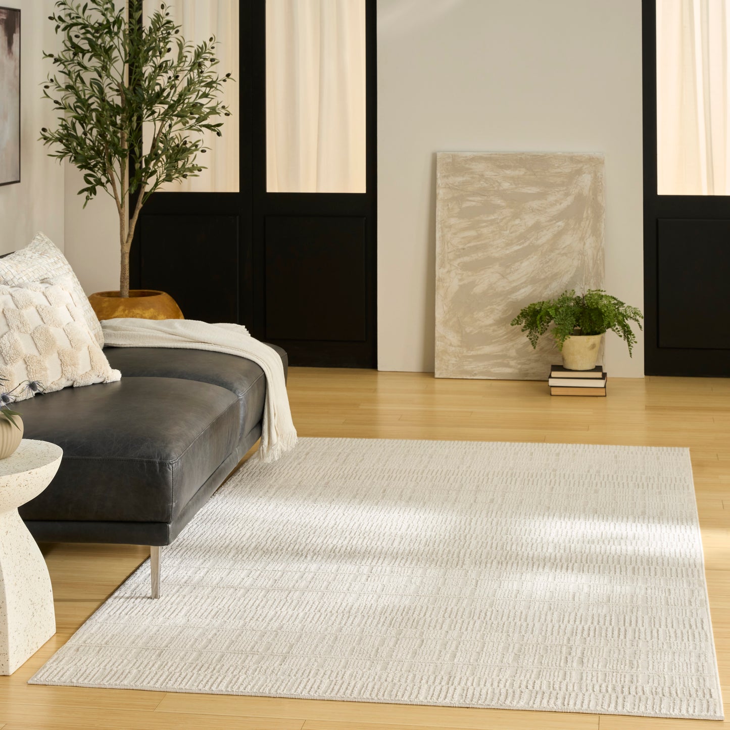 Nourison Nordic 4' x 6' Ivory Modern Indoor Rug