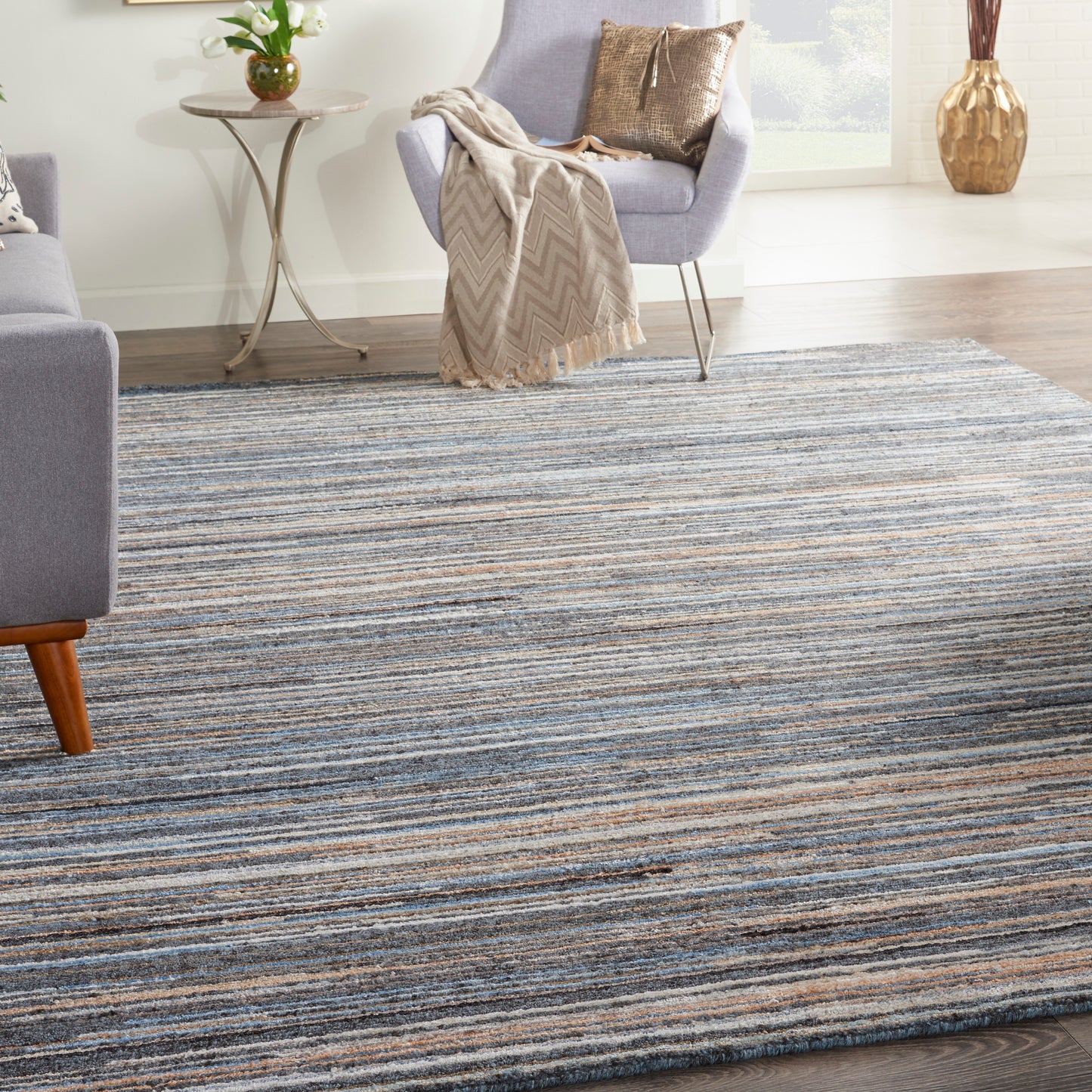 Nourison Plateau 8'6" x 11'6" Blue Modern Indoor Rug