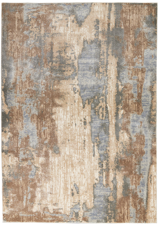 Nourison Moroccan Celebration 5'3" x 7'3" Grey/Beige Modern Indoor Rug
