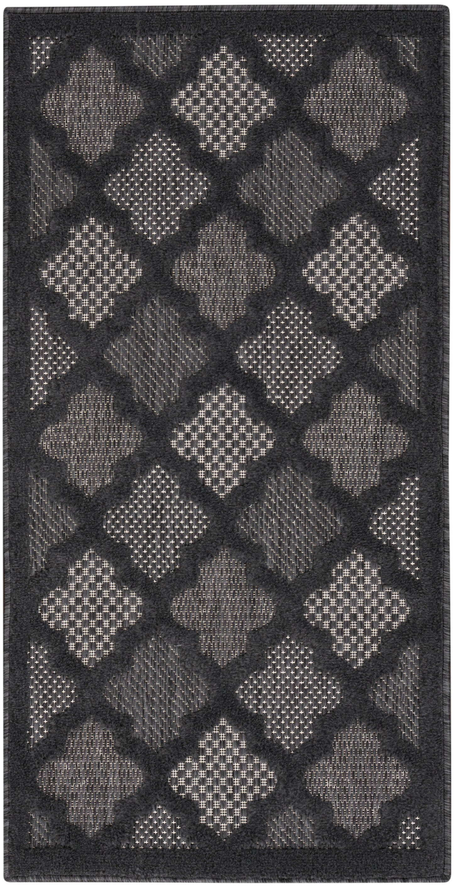 Nourison Easy Care 3' x 5' Charcoal Black Modern Rug