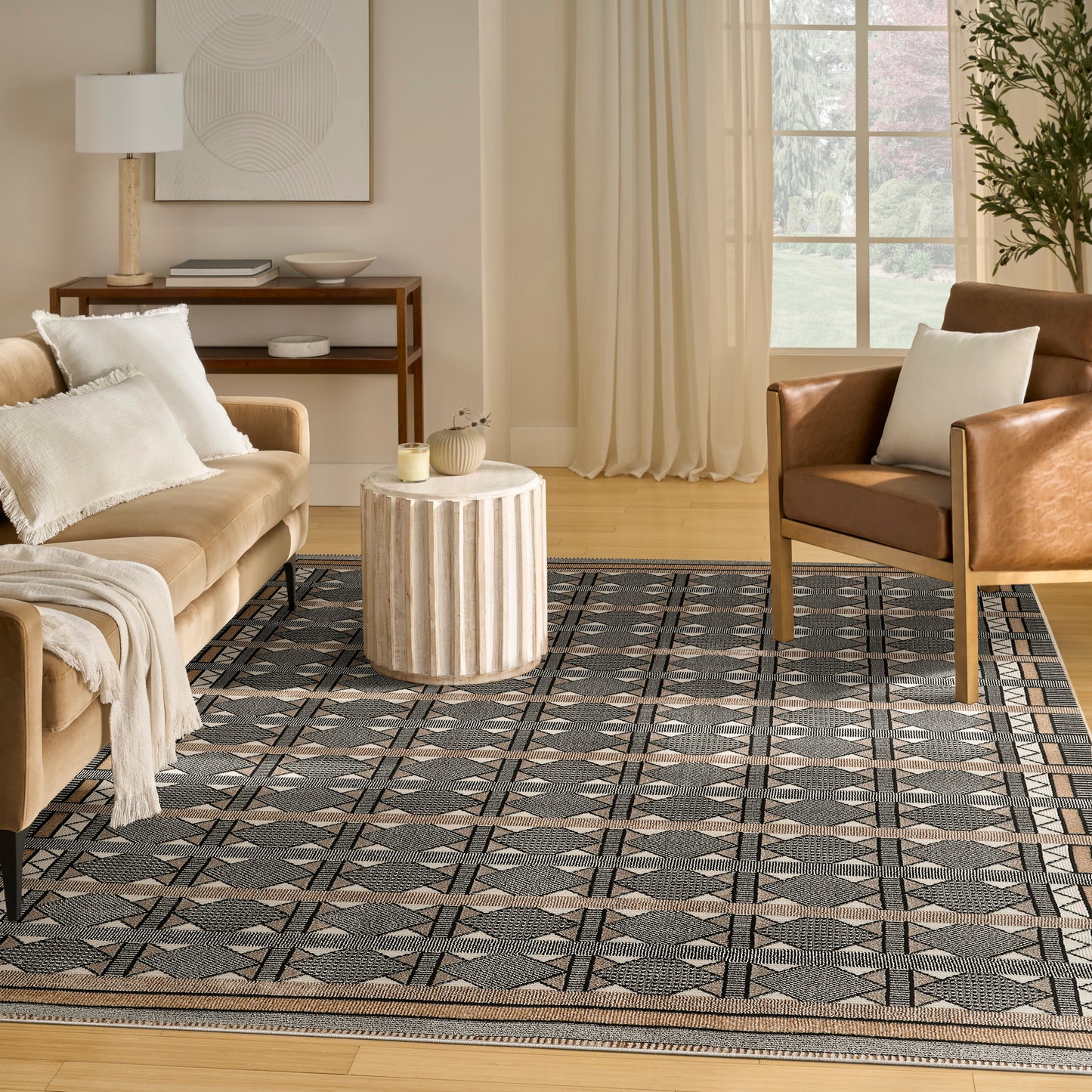 Nourison Nordic 8' x 10' Ivory Multicolor Modern Indoor Rug