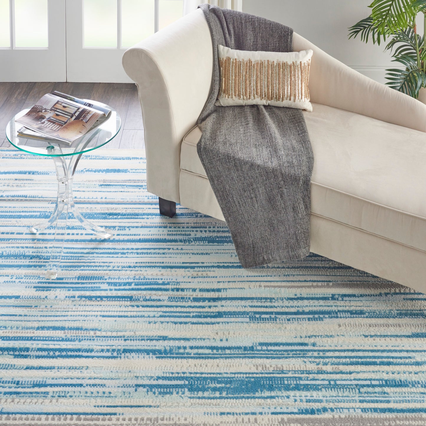 Nourison Jubilant 7' x 10' Blue Modern Indoor Rug