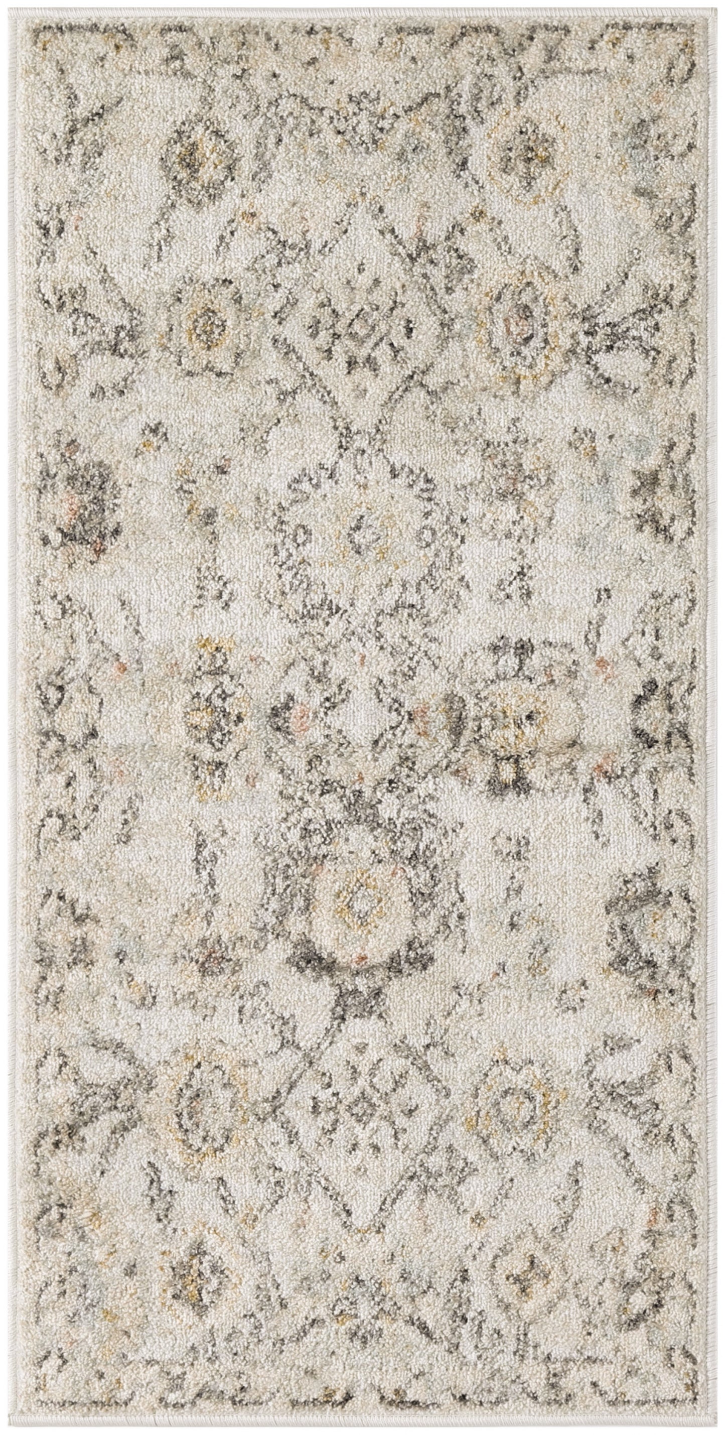 Nourison Oushak Home 2' x 4' Grey Vintage Indoor Rug