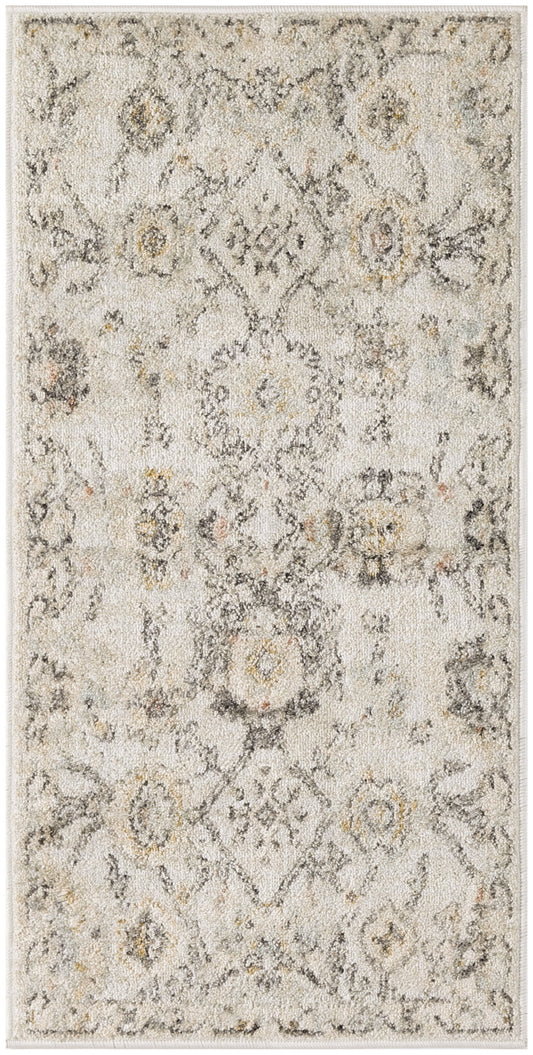 Nourison Oushak Home 2' x 4' Grey Vintage Indoor Rug