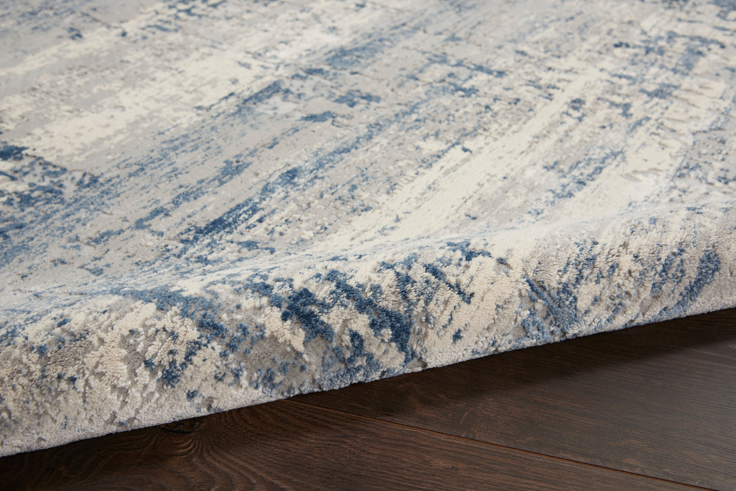 Nourison Rustic Textures 3'11" x 5'11" Ivory Blue Modern Indoor Rug
