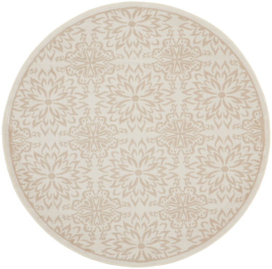 Nourison Jubilant 8' x round Ivory Beige Farmhouse Indoor Rug